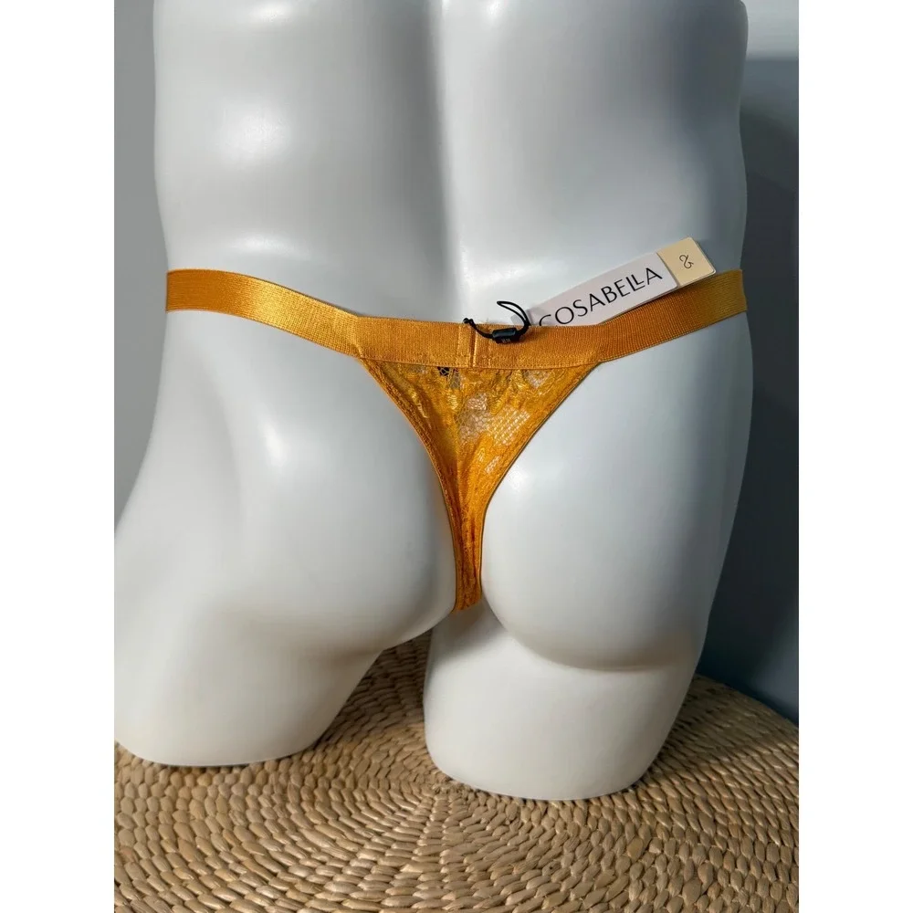 Cosabella Sole Lace Italian Thong Soft Stretch Designer Underwear Size XL‎